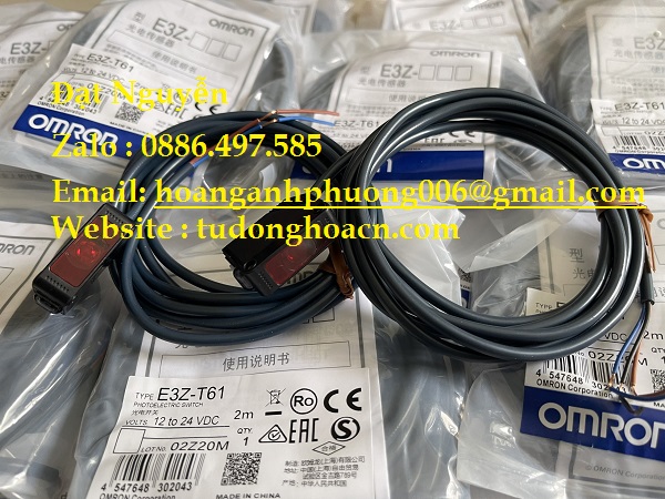 E3Z-T61 bộ cảm biến quang dài 2M chính hãng Omron