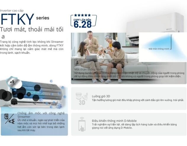 Lọc bụi mịn, diệt khuẩn – Chọn Daikin FTKY ngay hôm nay