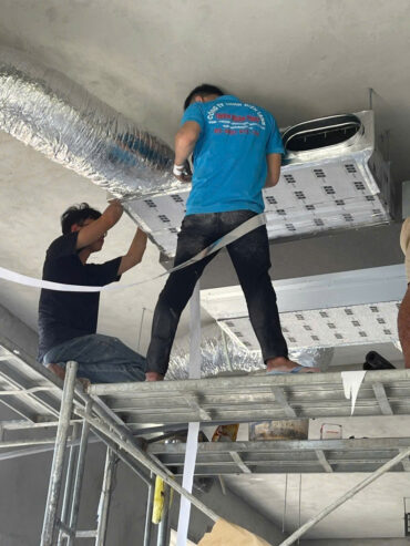 Thi Công Máy Lạnh Giấu Trần Nối Ống Gió Panasonic Tại Bình Dương 