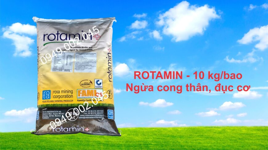 Rotamin – Khoáng trộn, khoáng tạt ngừa cong thân đục cơ tôm
