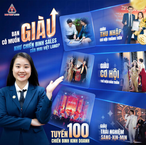 Mai Việt Land tuyển nhân viên tư vấn dự án không cần bằng cấp, làm giờ hành chính